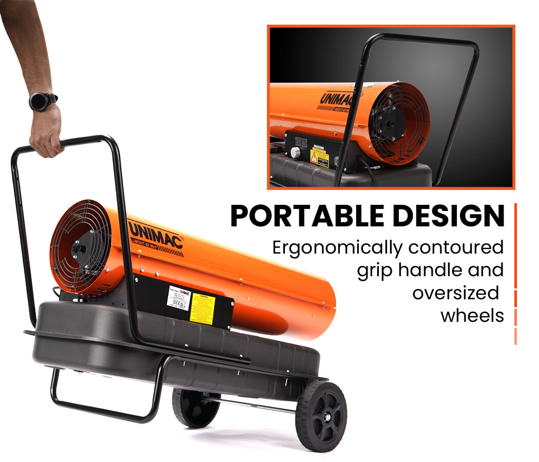 UNIMAC 50KW Portable Industrial Diesel Direct Forced Air Space Heater, Commercial Grade for Warehouse V219-UMDHVP05A