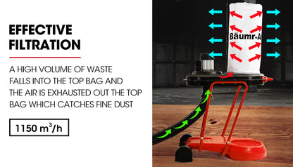 Baumr-AG Dust Collector Extraction Cyclone Woodworking Portable Catcher Workshop V219-VACDSTUMCADD8