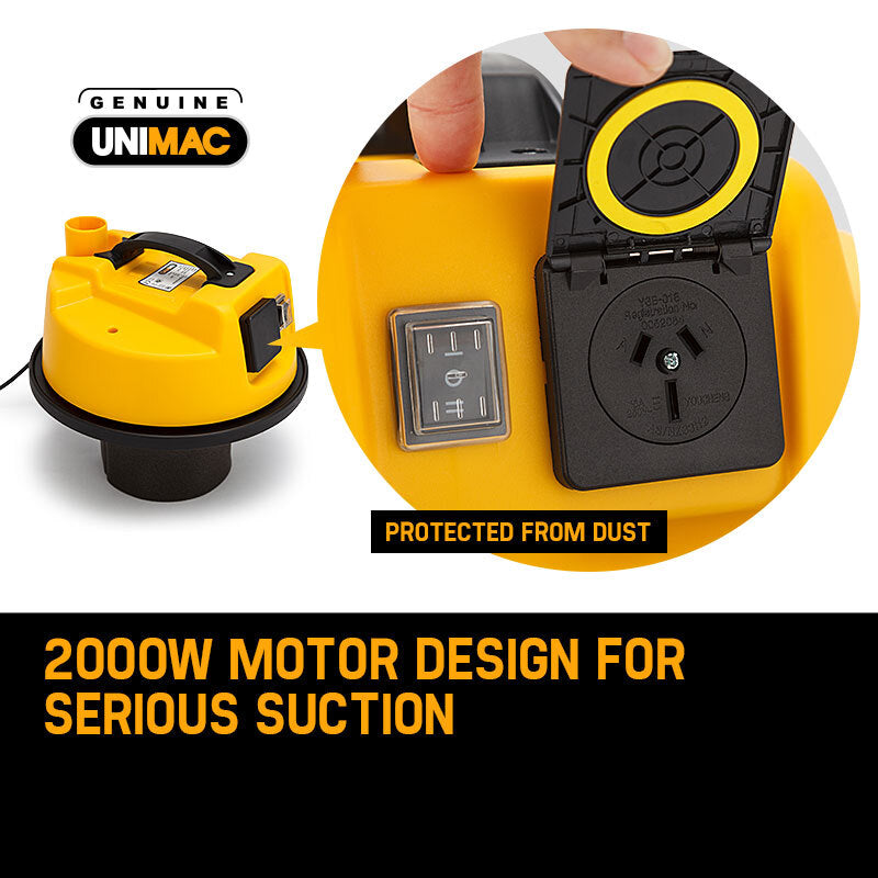 UNIMAC 30L Wet and Dry Vacuum Cleaner Blower Bagless 2000W Drywall Vac V219-VACWDB30LUMCADJE