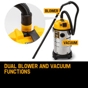 UNIMAC 30L Wet and Dry Vacuum Cleaner Blower Bagless 2000W Drywall Vac V219-VACWDB30LUMCADJE