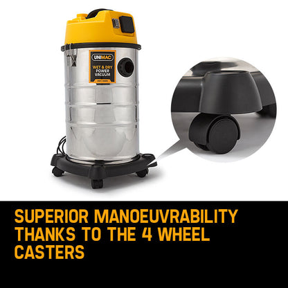 UNIMAC 30L Wet and Dry Vacuum Cleaner Blower Bagless 2000W Drywall Vac V219-VACWDB30LUMCADJE