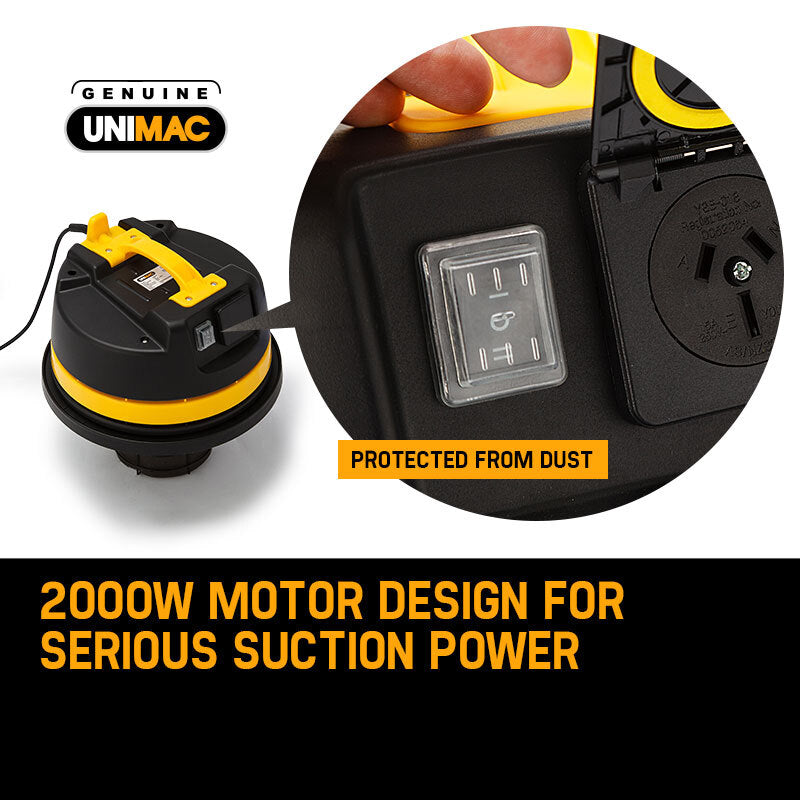 UNIMAC 60L Wet and Dry Vacuum Cleaner Bagless Industrial Grade Drywall Vac V219-VACWDV60LUMCADJE