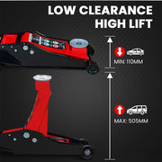 T-REX 3000KG Hydraulic Trolley Floor Jack, High Lift, Dual Pump, Quick Release Handle V219-VHWJKFTR30SA