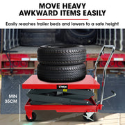 T-REX 300KG Hydraulic High Lift Double Scissor Trolley, 1.3M Max Platform Hgt, Heavy-Duty, for Material V219-VHWLFCTRH3HA
