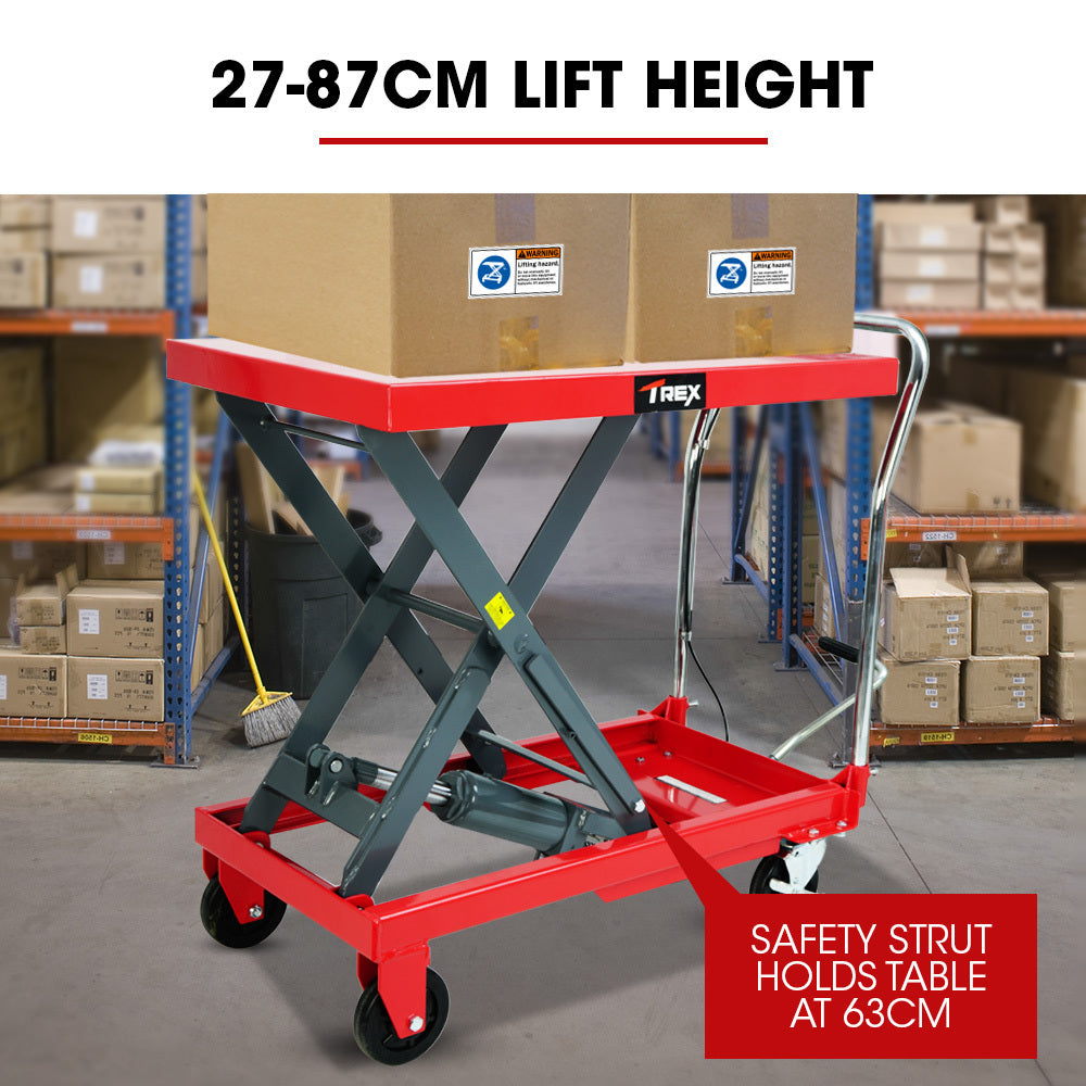 T-REX 500KG Hydraulic Scissor Lift Platform Trolley, Heavy-Duty, for Material Handling V219-VHWLFCTRH5SA