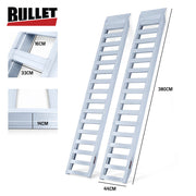 BULLET Pair of 3.8m Aluminium Loading Ramps, 4000kg Total Capacity, Heavy-Duty, 80cm Max Height, Safety Pin, V219-VHWRMPBPA38AX2