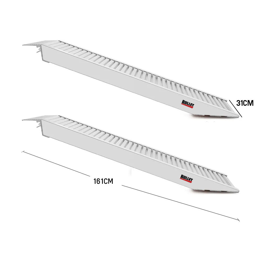 BULLET Pair of 1.6m Aluminium Loading Ramps, 4050kg capacity V219-VHWRMPBU2M0AX2