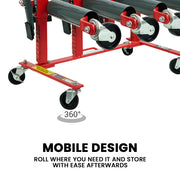 T-Rex Vehicle Positioning Jack Storage Rack Stand, Heavy Duty Design with Locking Castor Wheels V219-VHWVPRTR4SRA
