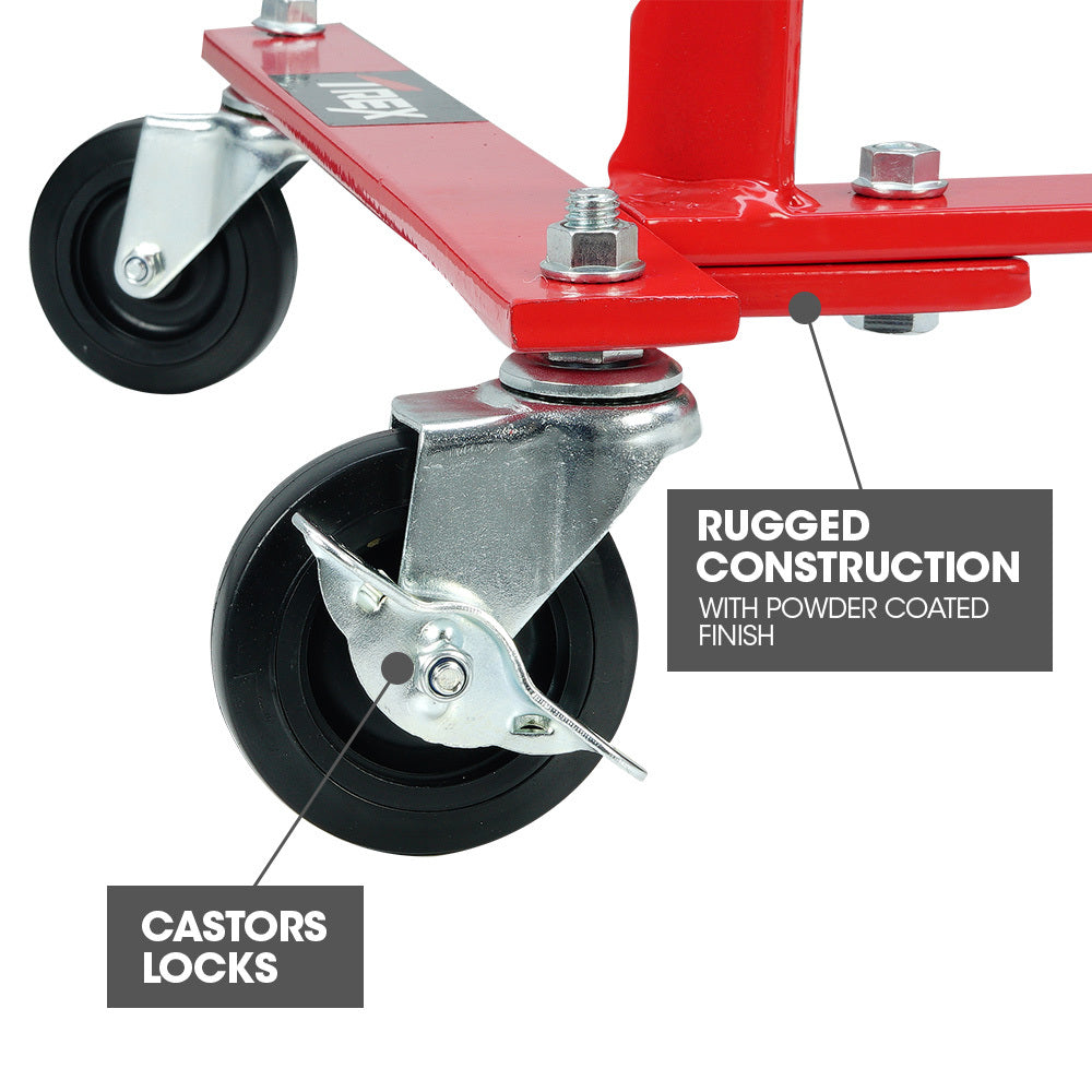 T-Rex Vehicle Positioning Jack Storage Rack Stand, Heavy Duty Design with Locking Castor Wheels V219-VHWVPRTR4SRA