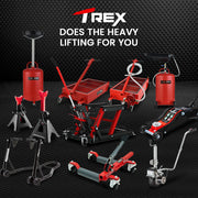T-Rex Vehicle Positioning Jack Storage Rack Stand, Heavy Duty Design with Locking Castor Wheels V219-VHWVPRTR4SRA