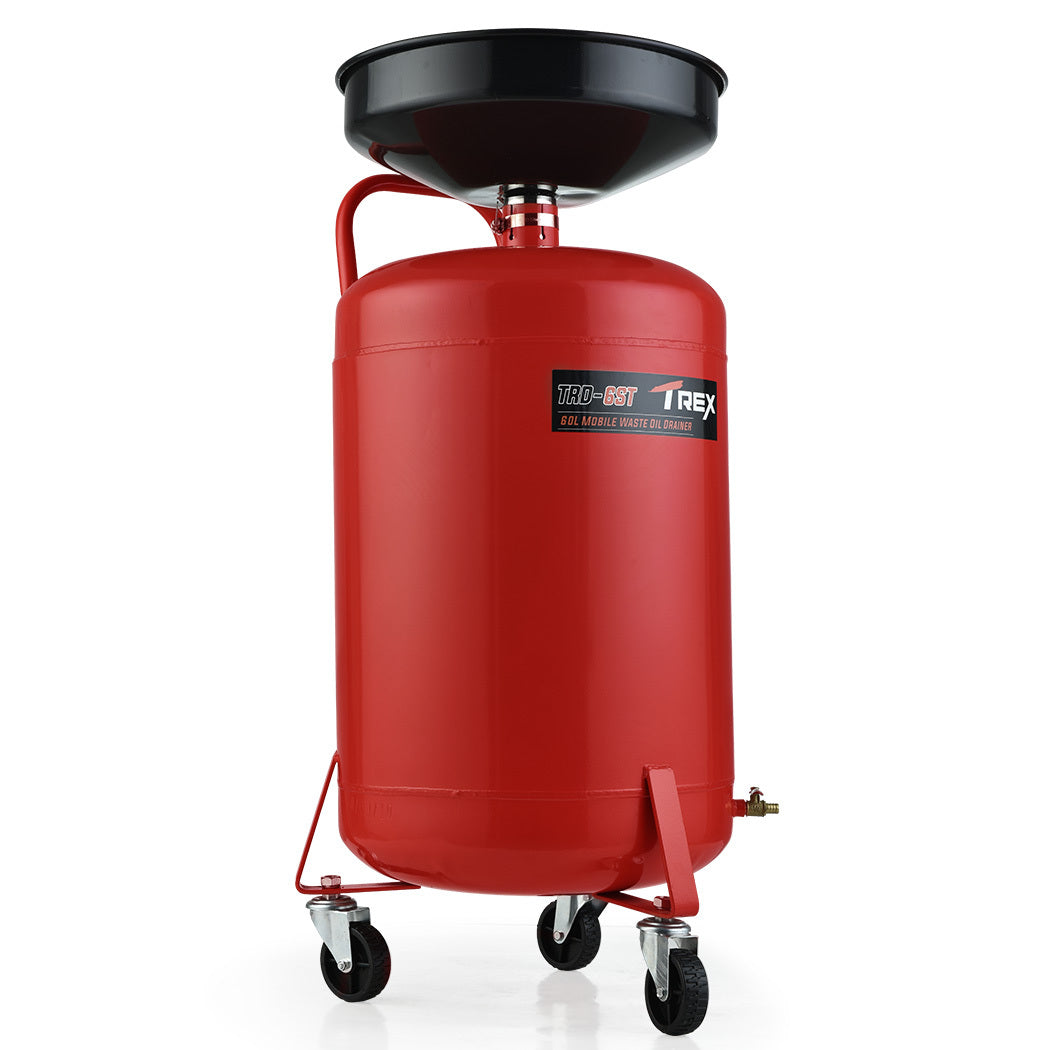 T-REX 60L Mobile Waste Oil Drainer Tank, Telescopic, for Car Engine, Workshop V219-VHWWODTR6STA