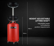 T-REX 60L Mobile Waste Oil Drainer Tank, Telescopic, for Car Engine, Workshop V219-VHWWODTR6STA