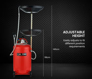 T-REX 80L Mobile Waste Oil Drainer Tank, Pneumatic, Telescopic, Extractor Probes, Workshop V219-VHWWODTR8MFA