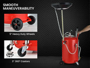 T-REX 80L Mobile Waste Oil Drainer Tank, Pneumatic, Telescopic, Extractor Probes, Workshop V219-VHWWODTR8MFA