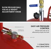 T-REX 80L Mobile Waste Oil Drainer, Telescopic, with Air Compressor Fitting, for Workshop V219-VHWWODTR8PRA