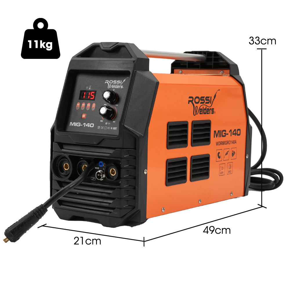 ROSSI 140A MIG/MAG/MMA/ARC/TIG Multi-Purpose Welder MIG-140, Flux/Solid Wire/CO2 Or Argon Gas V219-WDRMIGRO140A