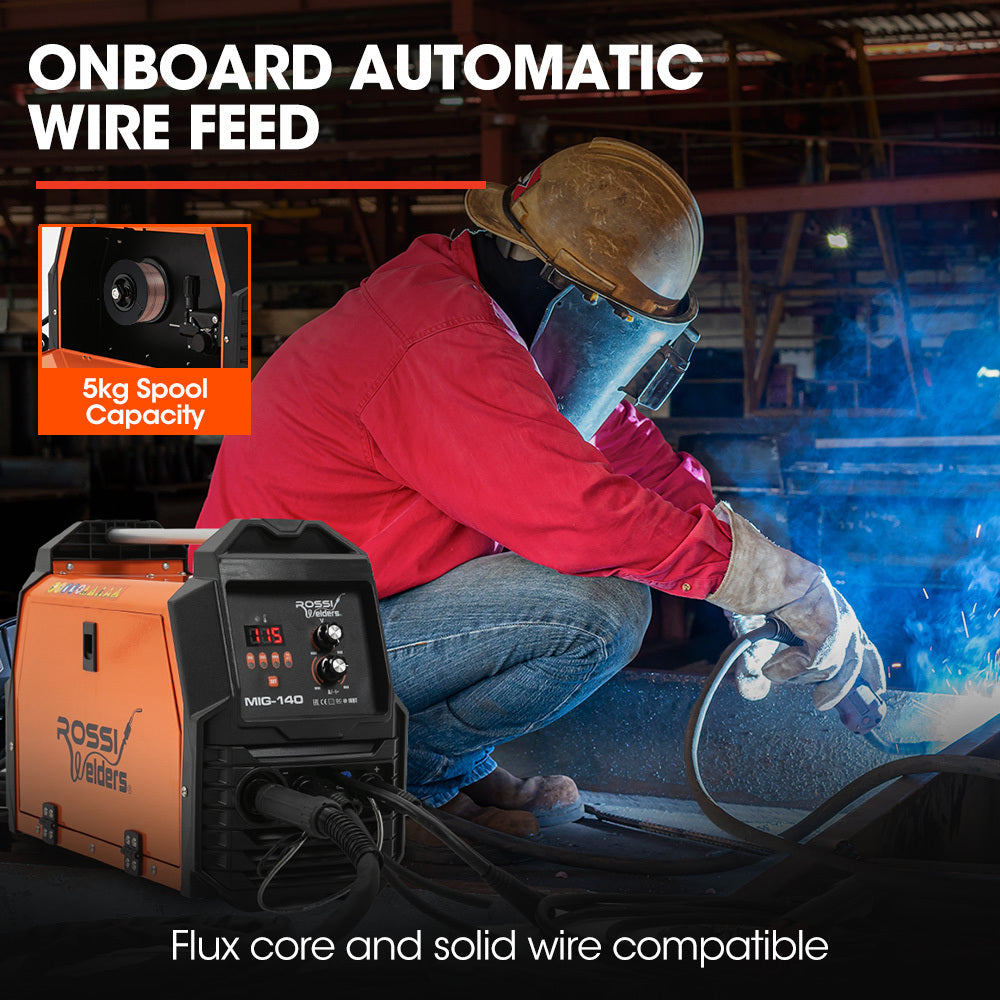 ROSSI 140A MIG/MAG/MMA/ARC/TIG Multi-Purpose Welder MIG-140, Flux/Solid Wire/CO2 Or Argon Gas V219-WDRMIGRO140A