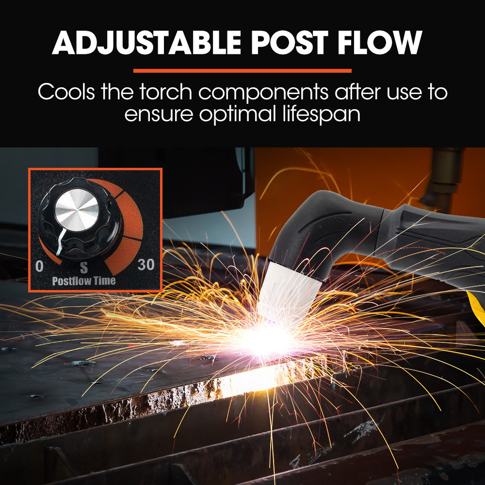 ROSSI 45A Plasma Cutter, Non-Touch Pilot ARC for Easy Cuts of Painted or Rusty Metals, DC Inverter Cutting V219-WDRPLMROC45A