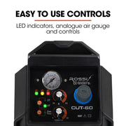 ROSSI 60A Plasma Cutter, Non-Touch Pilot ARC for Easy Cuts of Painted or Rusty Metals, DC Inverter Cutting V219-WDRPLMROC60A