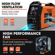 ROSSI 60A Plasma Cutter, Non-Touch Pilot ARC for Easy Cuts of Painted or Rusty Metals, DC Inverter Cutting V219-WDRPLMROC60A