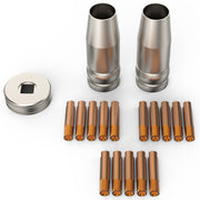 Rossi 18pc Welding Consumables Kit to Suit MIG/MAG 14-15AK Torch, Includes Tips, Shield Cups V219-WDRTCMRO18PA