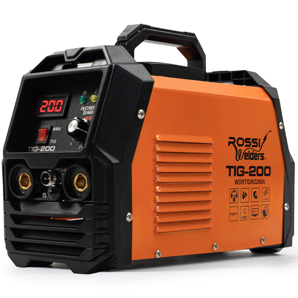 ROSSI NextGenTIG/MMA 200A Welder TIG-200, Ar Gas, HF Start, Regulator Included V219-WDRTIGRO200A