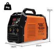 ROSSI NextGenTIG/MMA 200A Welder TIG-200, Ar Gas, HF Start, Regulator Included V219-WDRTIGRO200A