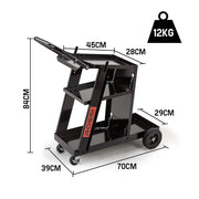 ROSSI Welding Cart Trolley MIG TIG ARC MMA Welder Plasma Cutter Storage Bench V219-WLDCRTROSBN53