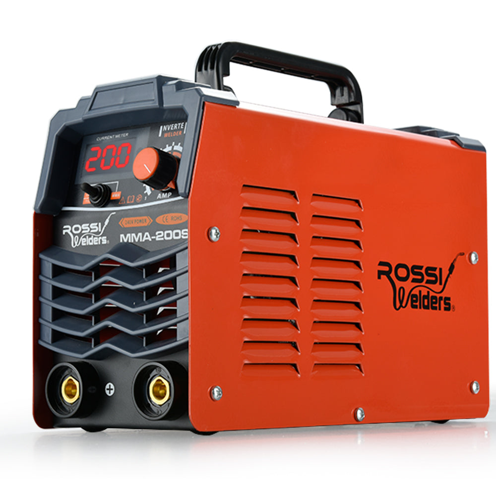 ROSSI 200 Amp Portable Inverter Arc Stick Welder, MMA DC Gas Inverter Welding Machine, 15A Plug V219-WLDMMAROSA2C0
