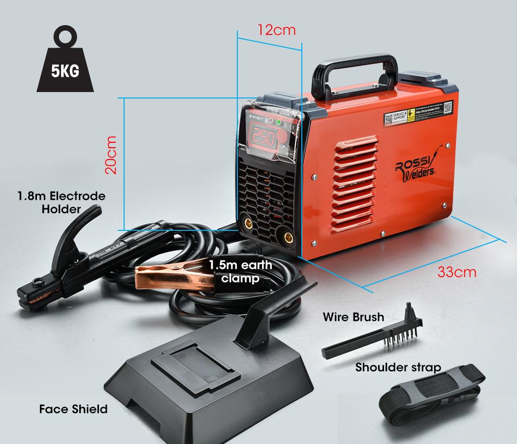 ROSSI 250 Amp Stick Welder, Portable Arc MMA Inverter Welding Machine, 15A Plug V219-WLDMMAROSB2C5