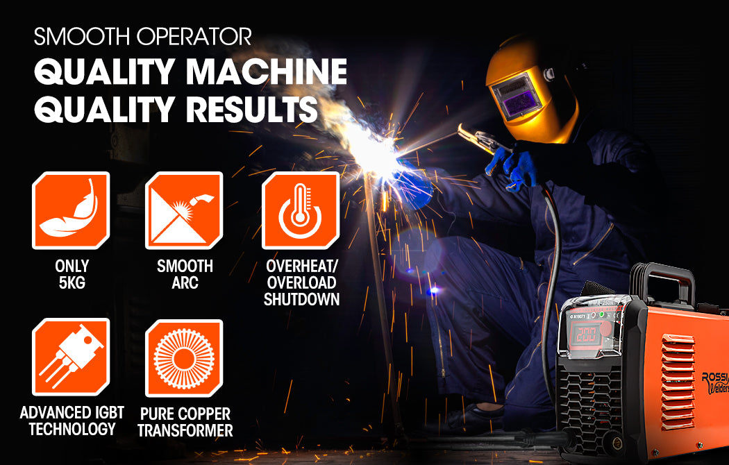 ROSSI 250 Amp Stick Welder, Portable Arc MMA Inverter Welding Machine, 15A Plug V219-WLDMMAROSB2C5