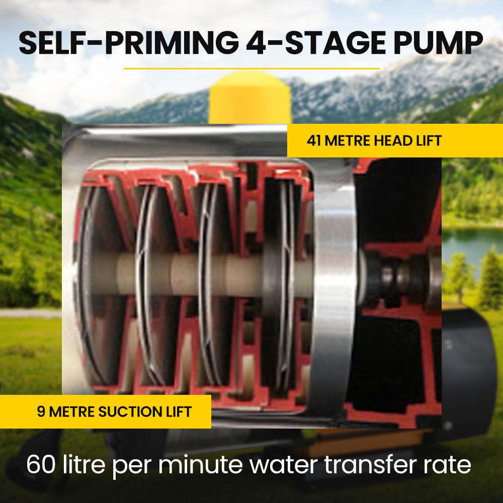 Protege Multi-stage Water Hi-pressure Pump with Auto-controller Home Garden Irrigation 4-Stage Electric V219-WTPMTSPT4CNA