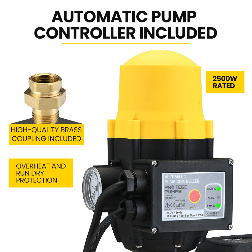 Protege Multi-stage Water Hi-pressure Pump with Auto-controller Home Garden Irrigation 4-Stage Electric V219-WTPMTSPT4CNA