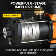 Protege Multi-stage Water Hi-pressure Pump with Auto-controller Home Garden Irrigation 6-Stage Electric V219-WTPMTSPT6CNA