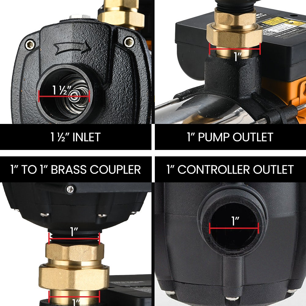 Protege Multi-stage Water Hi-pressure Pump with Auto-controller Home Garden Irrigation 6-Stage Electric V219-WTPMTSPT6CNA
