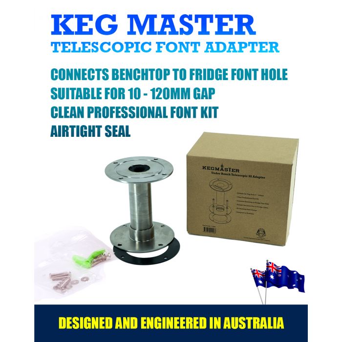 KegMaster Under Bench Telescopic SS Font Adaptor V225-11466