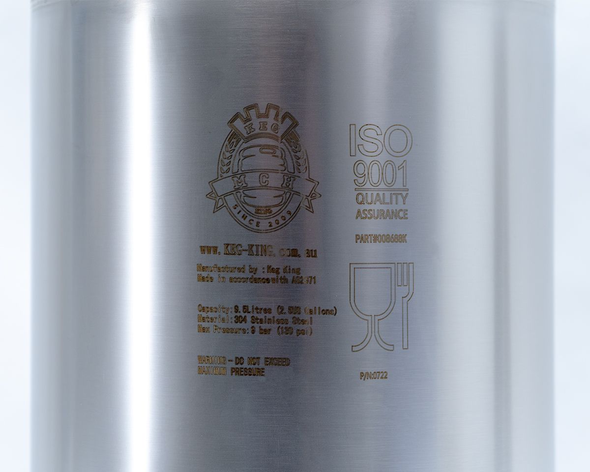 Keg King - Limited Edition True Blue 9.5L Ball Lock Cornelius "corny" keg V225-8688K