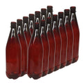 750ml Amber PET beer bottle with caps x 16 V225-8885