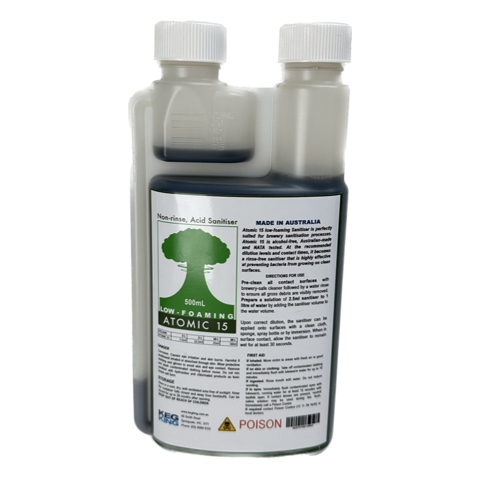 Atomic 15 - Low Foaming Sanitiser 500ml V225-9009
