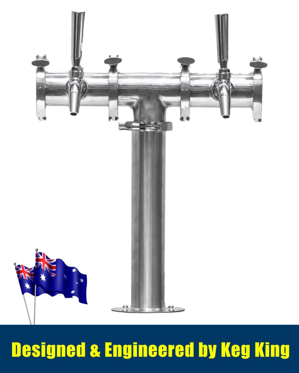 Beer Font Tower - Double Tap Modular Beer Font with Tap V225-MFP002