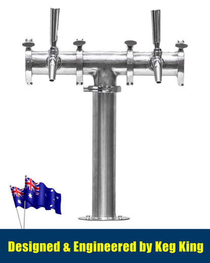 Beer Font Tower - Double Tap Modular Beer Font with Tap V225-MFP002