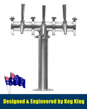 Beer Font Tower - Triple Tap Modular Beer Font with Tap V225-MFP003