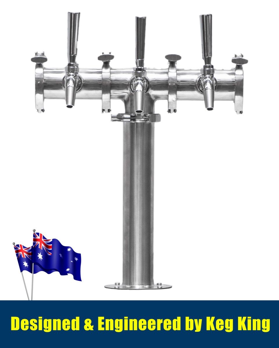 Beer Font Tower - Triple Tap Modular Beer Font with Tap V225-MFP003
