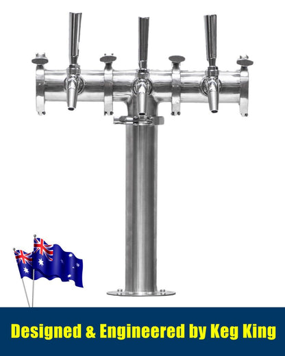Beer Font Tower - Triple Tap Modular Beer Font with Tap V225-MFP003