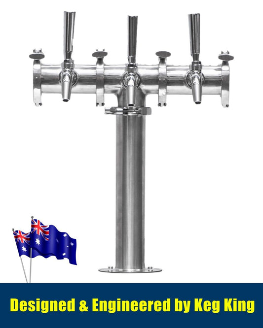 Beer Font Tower - Triple Tap Modular Beer Font with Tap V225-MFP003