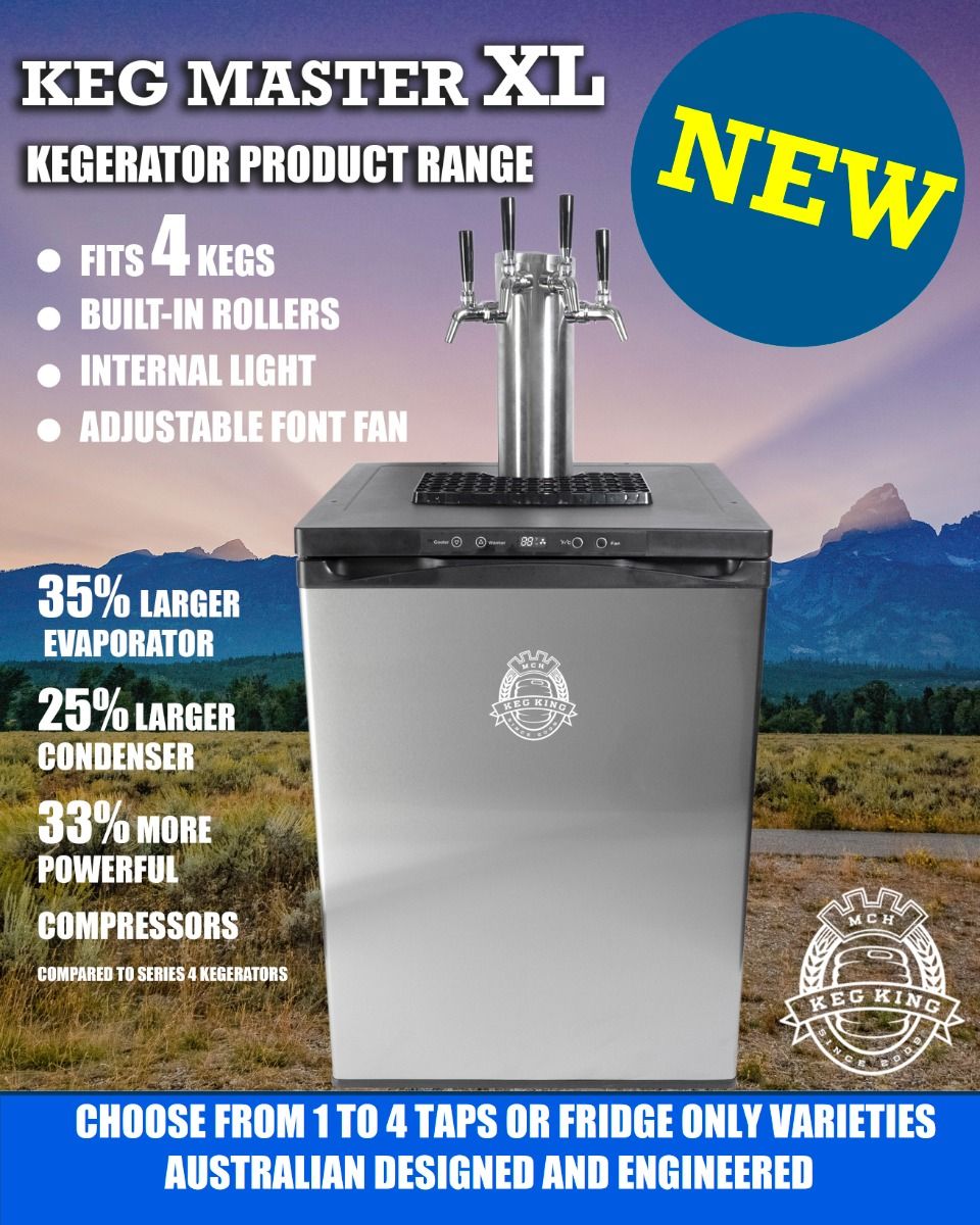 Keg King - Kegmaster Series XL Kegerator - Fastap Double Tap V225-XL2TFP