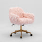 Fluffy Office Chair Faux Fur Modern Swivel Desk Chair for Women And Girls-Pink V226-SW1005PK