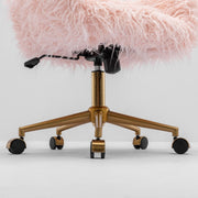 Fluffy Office Chair Faux Fur Modern Swivel Desk Chair for Women And Girls-Pink V226-SW1005PK