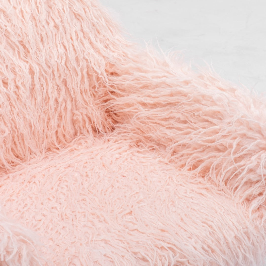 Fluffy Office Chair Faux Fur Modern Swivel Desk Chair for Women And Girls-Pink V226-SW1005PK