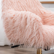 Fluffy Office Chair Faux Fur Modern Swivel Desk Chair for Women And Girls-Pink V226-SW1005PK